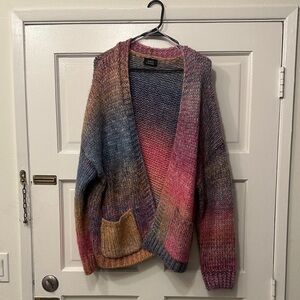 Vici Multi-Colored Open Front Cardigan